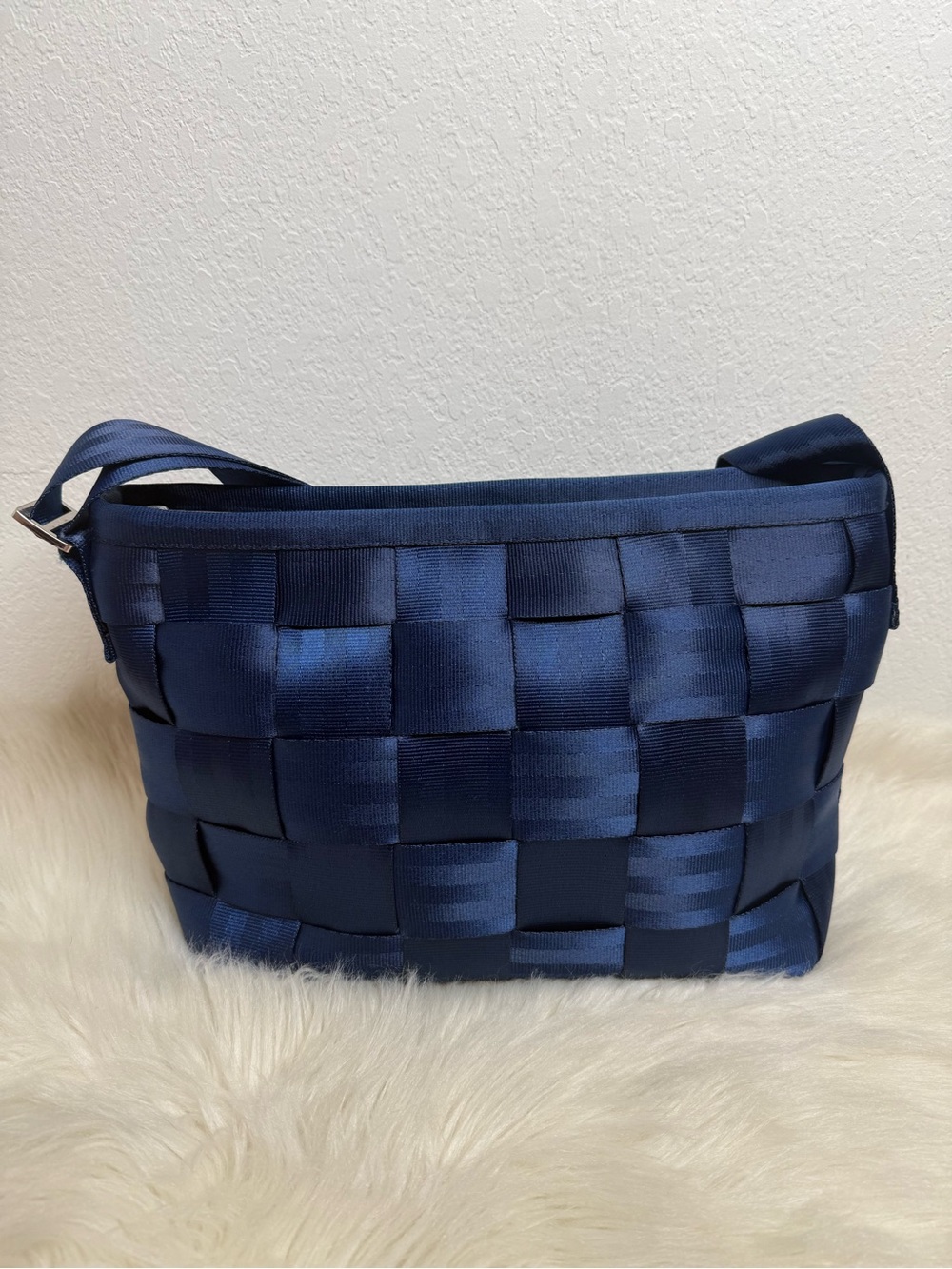 Rare HARVEY’S Original Seatbelt Bag Convertible Large Tote - Cobalt Blue